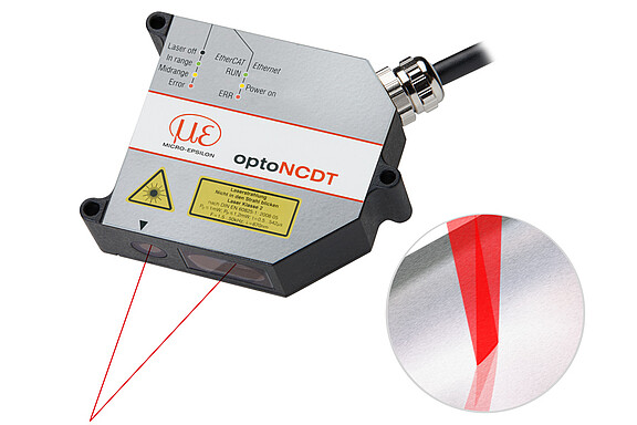Highly dynamic laser sensor for shiny metallic objects - optoNCDT 2300LL